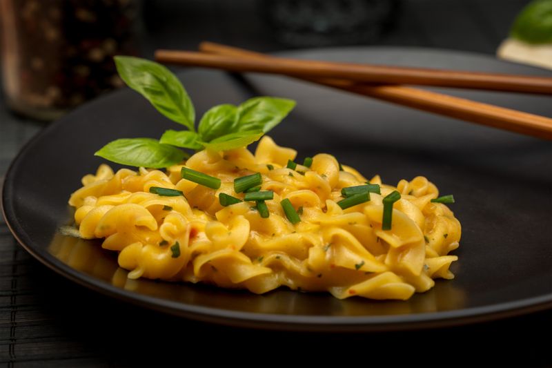 Mac and cheese creamy side dish at wings over